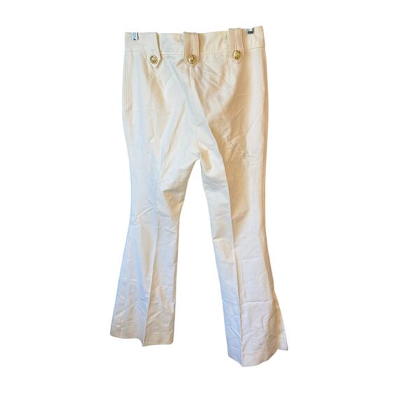 DEREK LAM 10 CROSBY Robertson Flare Trousers White Womens Pants EUC $385 MSRP - Picture 6 of 10